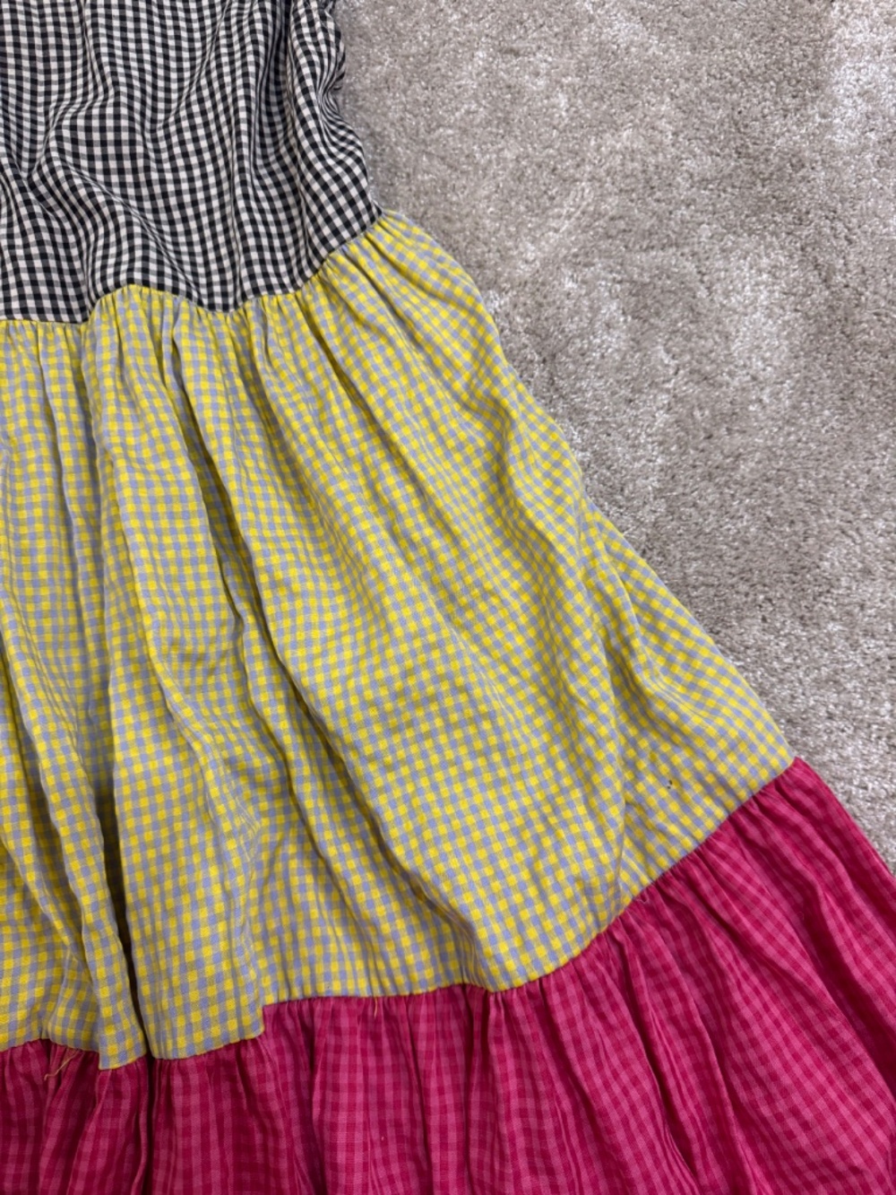 boutique midi dress, gingham print - Picture 4 of 8